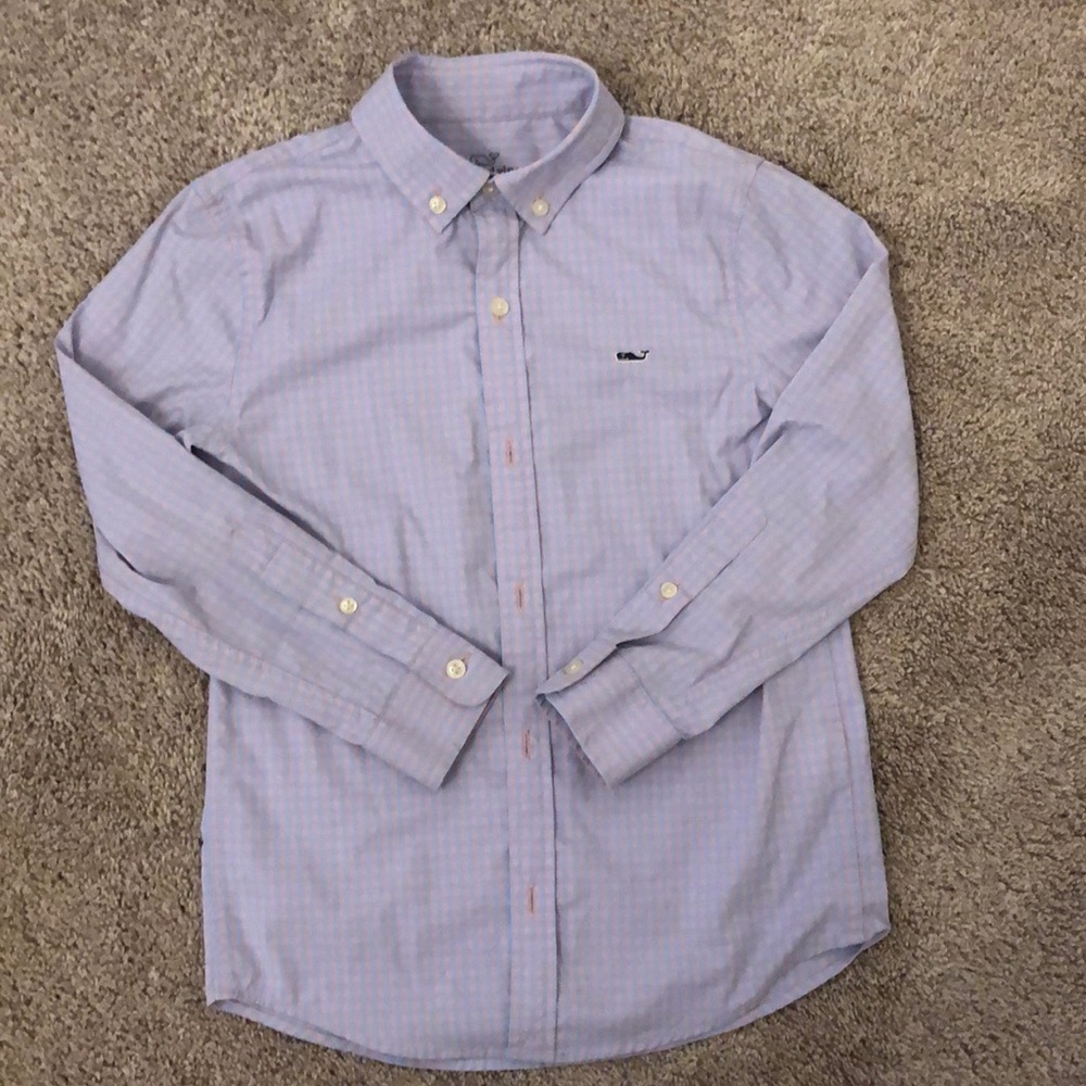 Vineyard vines long sleeves, dress shirt boys, six excellent condition